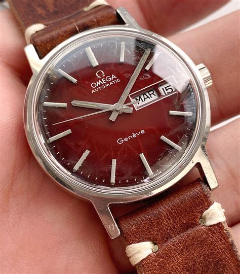 red omega watch box|omega watch red dial.